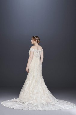 Beaded Lace Mermaid Plus Size Wedding Dress 8XTCWG808
