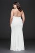 Low Back Eyelash Lace Halter Plus Size Dress 9DS870149