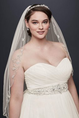Plus Size Tulle Wedding Dress with Pleated Bodice Collection 9NTWG3802