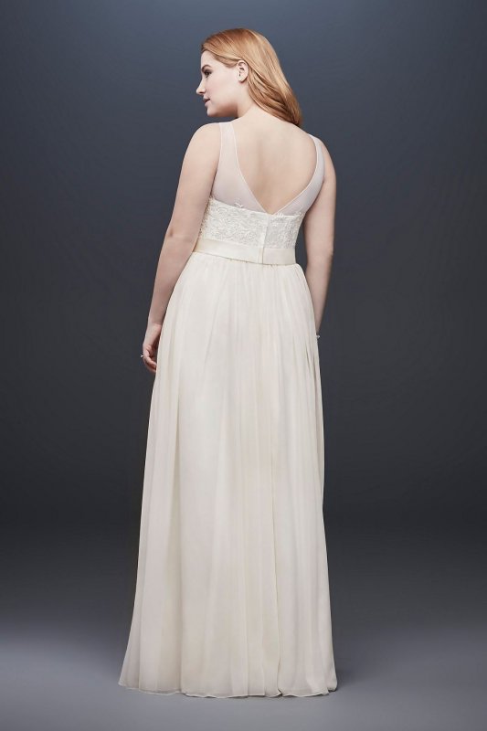 Lace and Crinkle Chiffon Plus Size Wedding Dress Collection 9OP1337