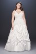 Satin Halter Plus Size A-Line Gown with Pick-Ups Collection 9OP1349