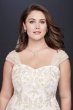 Metallic Lace Applique Plus Size Wedding Dress Collection 9OP1358