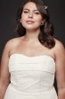 Strapless Floral Crochet Plus Size Wedding Dress 9OP1360