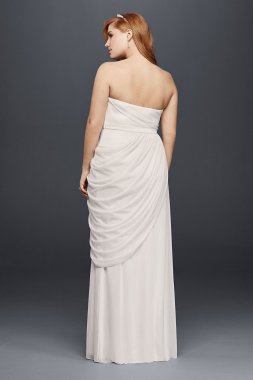 Sheath Plus Size Wedding Dress with Beaded Details 9SDWG0417