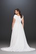 Short Sleeve Chiffon Plus Size Wedding Dress Collection 9SLV9743