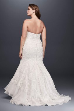 Lace Over Charmeuse Gown with Soutache Detail 9SWG400