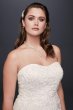 Lace Over Charmeuse Gown with Soutache Detail 9SWG400