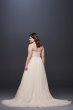 Strapless Plus Size Wedding Dress with Tulle Skirt 9SWG764