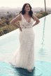 Plunging Illusion Bodice Plus Size Wedding Dress 9SWG772