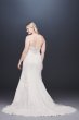 Beaded Lace Plus Size Tulle Mermaid Wedding Dress 9SWG810