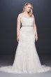 Beaded Lace Plus Size Tulle Mermaid Wedding Dress 9SWG810