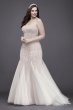 Beaded Tulle Trumpet Plus Size Wedding Dress 9SWG823