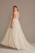 Beaded Plunging-V Illusion Plus Size Wedding Dress 9SWG837