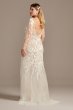 Floral Illusion Plus Size Bodysuit Wedding Dress 9SWG851