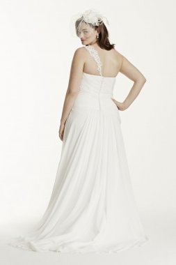 One Shoulder Chiffon Plus Size Wedding Dress Collection 9V3398