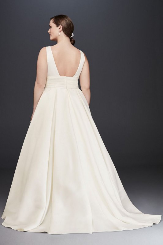 Satin Cummerbund Plus Size Wedding Dress Collection 9V3848