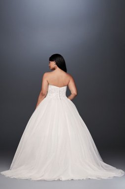Beaded Illusion Plus Size Ball Gown Wedding Dress Collection 9V3849