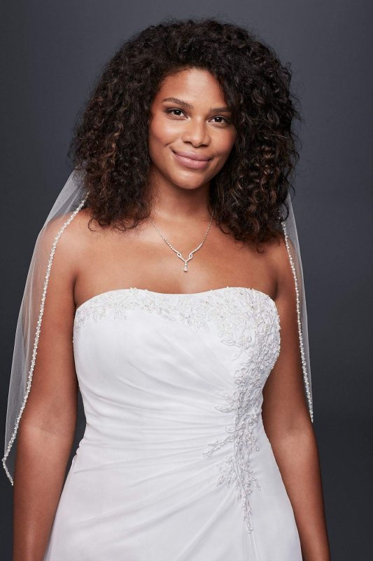 Chiffon Side Drape A-line Plus Size Wedding Dress Collection 9V9409