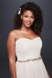 Dot Tulle Sweetheart Neck Plus Size Wedding Dress 9WG3438