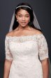 Jewel 3/4 Sleeve Plus Size Wedding Dress Jewel 9WG3734