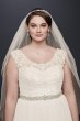 Tulle Plus Size Wedding Dress with Lace Cap Sleeve Collection 9WG3741