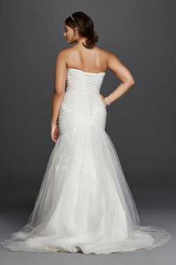 Strapless Mermaid Tulle Plus Size Wedding Dress Collection 9WG3791
