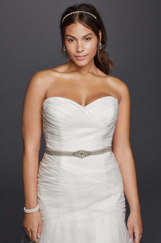 Strapless Mermaid Tulle Plus Size Wedding Dress Collection 9WG3791