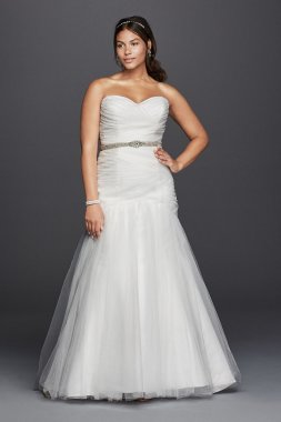 Strapless Mermaid Tulle Plus Size Wedding Dress Collection 9WG3791