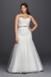 Strapless Mermaid Tulle Plus Size Wedding Dress Collection 9WG3791