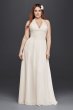 Plus Size Lace Sheath Halter Wedding Dress 9WG3819