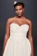 Strapless Lace Plus Size Short Wedding Dress 9WG3826