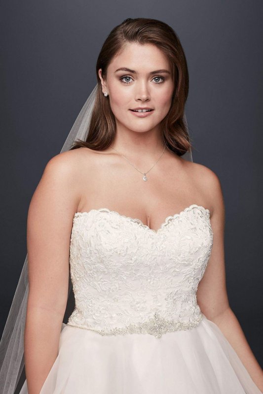 Lace and Organza Plus Size Ball Gown Wedding Dress Collection 9WG3830