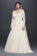 Plus Size Long Sleeve Wedding Dress With Low Back Collection 9WG3831