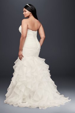 Ruffled Organza Plus Size Mermaid Wedding Dress Collection 9WG3832