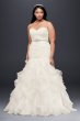 Ruffled Organza Plus Size Mermaid Wedding Dress Collection 9WG3832