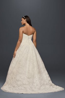 Allover Beaded Plus Size Ball Gown Wedding Dress Jewel 9WG3841