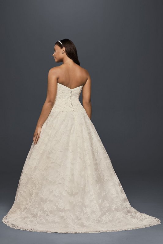 Allover Beaded Plus Size Ball Gown Wedding Dress Jewel 9WG3841