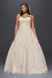 Allover Beaded Plus Size Ball Gown Wedding Dress Jewel 9WG3841