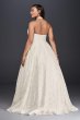 Plunging Lace Halter Plus Size Wedding Dress 9WG3844