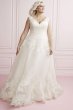 Scalloped Lace and Tulle Plus Size Wedding Dress Collection 9WG3850