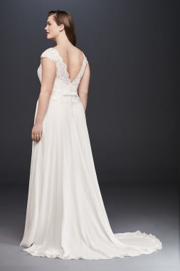 Illusion Lace and Chiffon Plus Size Wedding Dress Collection 9WG3851