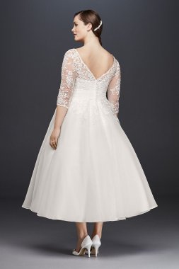 Tulle Plus Size Tea-Length Wedding Dress Collection 9WG3857