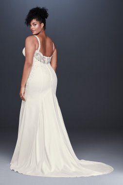 Crepe Embroidered Plus Size Mermaid Wedding Dress Collection 9WG3875