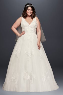 Mikado and Tulle Plus Size Ball Gown Wedding Dress Collection 9WG3877