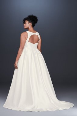 High-Neck Mikado Plus Size Ball Gown Wedding Dress Collection 9WG3879
