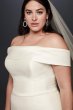 Off-the-Shoulder Mikado Plus Size Wedding Dress Collection 9WG3880