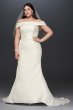 Off-the-Shoulder Mikado Plus Size Wedding Dress Collection 9WG3880
