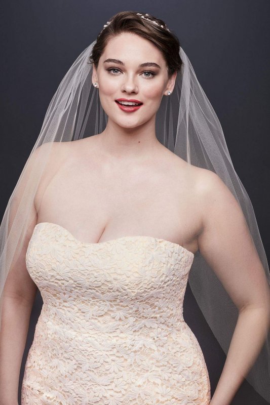 Guipure Lace Sheath Plus Size Wedding Dress 9WG3885