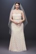 Guipure Lace Sheath Plus Size Wedding Dress 9WG3885