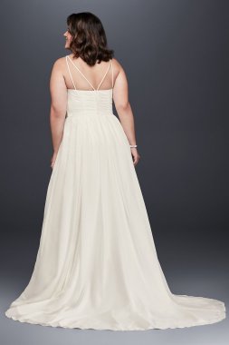 Beaded Chiffon Halter Plus Size Wedding Dress Collection 9WG3895
